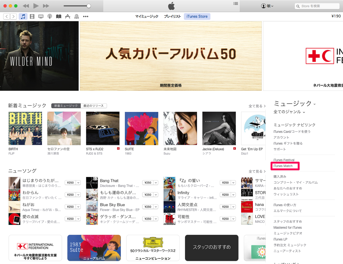 MacBook iTunes Match